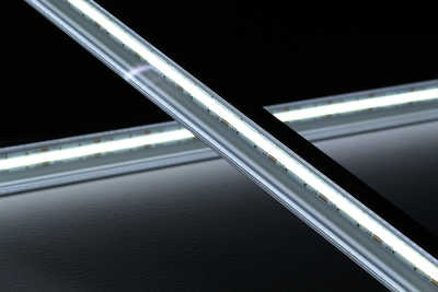 230V COB LED Leiste "Slim-Line max" transparent wasserfest | 480x LEDs 12,2W tageslichtweiß 6500K 1210lm /m CRI91 |