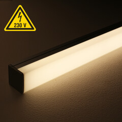 230V COB LED-Leiste Edgy-Line diffus dimmbar wasserfest – 480x LEDs 12,2 W neutralweiß 4000 K 1157 lm /m CRI92