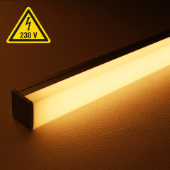 230V COB LED-Leiste Edgy-Line diffus dimmbar wasserfest – 480x LEDs 12,3 W warmweiß 2700 K 1086 lm /m CRI93