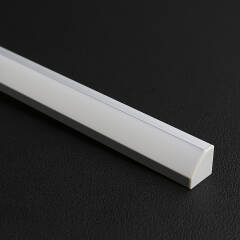 230V LED-Streifen COB wasserdicht im Eckprofil "Corner" diffus | warmweiß 2700K CRI93 | Fertigung nach Maß in Länge 23cm | 96x COB LEDs | 217 Lumen | 2 Watt |