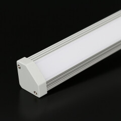 230V AC Eckleiste strong-EDGE COB LED wasserdicht (IP54) dimmbar diffus CRI90 – warmweiß 2700 K – 480x LEDs 12,2 W 1087 lm/m