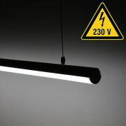 230V COB LED Pendelleuchte ROUND wasserdicht (IP65) dimmbar diffus CRI90 – tageslichtweiß 6500 K – 480x LEDs 12,2 W 1210 lm/m