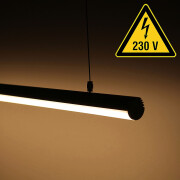 230V COB LED Pendelleuchte ROUND wasserdicht (IP65) dimmbar diffus CRI90 – warmweiß 2700 K – 480x LEDs 12,2 W 1087 lm/m