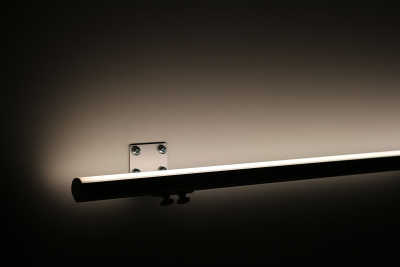 COB LED Wandleuchte "ROUND" mit Wandhalterungen dimmbar diffus | 528x LED Chips | 15 Watt - 1425 Lumen je Meter | neutralweiß 4500K | CRI 90+ 24VDC 180° |