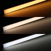 CCT COB LED-Leiste ROUND dimmbar diffus – 640 LEDs 16 W je Meter – einstellbare Farbtemperatur 2700 K-6500 K – CRI 90+ 24V DC 180°