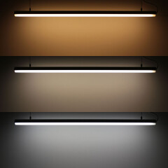 CCT COB LED Deckenleuchte ROUND mit Seilaufhängung dimmbar diffus – 640 LEDs 16 W je Meter – dualweiß 2700 K-6500 K – CRI 90+ 24V DC 180°