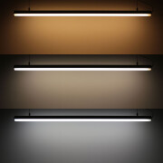 CCT COB LED Deckenleuchte ROUND mit Seilaufhängung dimmbar diffus – 640 LEDs 16 W je Meter – dualweiß 2700 K-6500 K – CRI 90+ 24V DC 180°