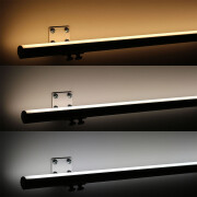 CCT COB LED Wandleuchte ROUND mit Wandhalterungen dimmbar diffus – 640 LEDs 16 W je Meter – dualwhite 2700 K-6500 K – CRI 90+ 24V DC 180°