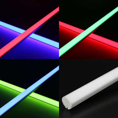 RGB COB LED Leiste "ROUND" dimmbar diffus | 840 LEDs - 690 Lumen - 15.8 Watt je Meter | 180° 24V DC |