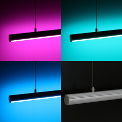 RGB COB LED Deckenleuchte ROUND mit Seilaufhängung...