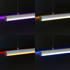 RGB COB LED Deckenleuchte ROUND mit Seilaufhängung...