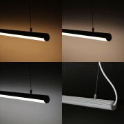 COB LED Deckenleuchte ROUND RGB+CCT mit Seilaufhängung dimmbar diffus – 1258 Lumen – 18.6 W je Meter – 180° 24V DC CRI 95+