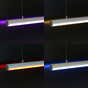 COB LED Deckenleuchte ROUND RGB+CCT mit Seilaufhängung dimmbar diffus – 1258 Lumen – 18.6 W je Meter – 180° 24V DC CRI 95+