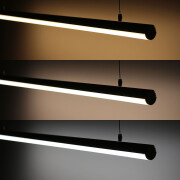 COB LED Deckenleuchte ROUND RGB+CCT mit Seilaufhängung dimmbar diffus – 1258 Lumen – 18.6 W je Meter – 180° 24V DC CRI 95+