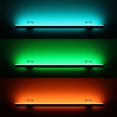 RGB+CCT COB LED Wandleuchte ROUND mit Wandhalterungen dimmbar diffus – 1258 Lumen – 18.6 W je Meter – 180° 24V DC CRI 95+