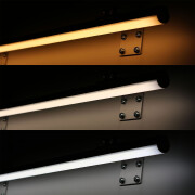 RGB+CCT COB LED Wandleuchte ROUND mit Wandhalterungen dimmbar diffus – 1258 Lumen – 18.6 W je Meter – 180° 24V DC CRI 95+