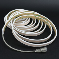 COB LED NEON FLEX STRIPE diffus – 5 Meter 60Watt 4400 Lumen 24V DC CRI 90+ – extrawarmweiß 2400 K – IP65 wasserdicht