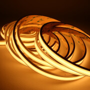 COB LED NEON FLEX STRIPE diffus – 5 Meter 60Watt 4400 Lumen 24V DC CRI 90+ – extrawarmweiß 2400 K – IP65 wasserdicht