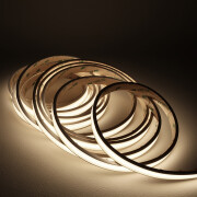 COB LED NEON FLEX STRIPE diffus – 5 Meter 60Watt 4400 Lumen 24V DC CRI 90+ – extrawarmweiß 2400 K – IP65 wasserdicht