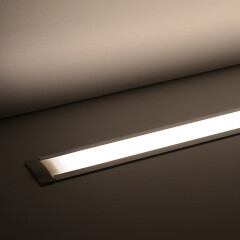 CCT COB LED Einbau-Leiste flach Inside – diffus – 640 COB-LED-Chips 16 W je Meter – CCT dualweiß – CRI 90+ 24V DC 180°