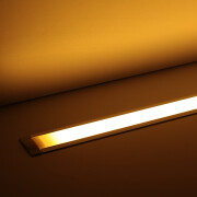 CCT COB LED Einbau-Leiste flach Inside – diffus – 640 COB-LED-Chips 16 W je Meter – CCT dualweiß – CRI 90+ 24V DC 180°