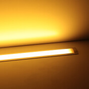 COB CCT LED-Leiste Einbau Wet-Line IP54 wasserdicht – diffus – 640 LED-Chips 16 W je Meter – dualweiß 2700 K-6500 K – CRI 90+ 24V DC 180°