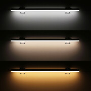 High CRI CCT LED Wandleuchte ROUND mit Wandhalterungen dimmbar diffus – 240 LEDs 2 × 17Watt je Meter – einstellbare Farbtemperatur 2700 K-6500 K – CRI 95+ 24V DC 120°