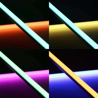 RGB LED Leiste "ROUND" dimmbar diffus | 96x 5050 RGB LEDs - 680 Lumen - 19 Watt je Meter | 120° 24V DC |