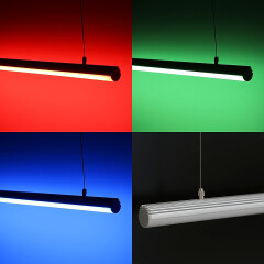 RGB LED Deckenleuchte ROUND mit Seilaufhängung...