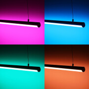 RGB LED Deckenleuchte ROUND mit Seilaufhängung dimmbar diffus – 96 × 5050 RGB LEDs – 680 Lumen – 19 W je Meter – 120° 24V DC