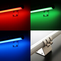 RGB LED Wandleuchte ROUND mit Wandhalterungen dimmbar...