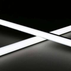 dimmbare LED-Lichtleiste 230V "ROUND" wasserdicht (IP65) diffus | tageslichtweiß 6300K 120° CRI85 | Fertigung nach Maß in Länge 22cm | 24x 2835 LEDs | 368 Lumen | 3 Watt |