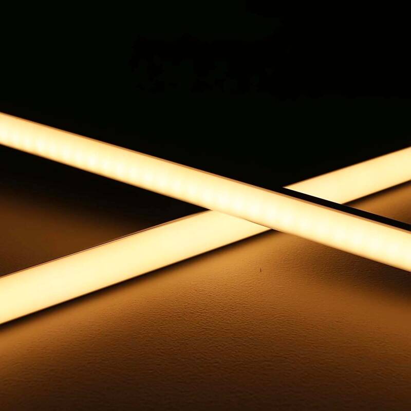 dimmbare LED-Lichtleiste 230V "ROUND" wasserdicht (IP65) diffus | warmweiß 2700K 120° CRI82 | Fertigung nach Maß in Länge 22cm | 24x 2835 LEDs | 336 Lumen | 3 Watt |