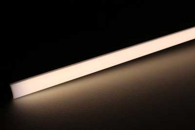 COB LED Leiste "ROUND" dimmbar diffus | neutralweiß 4500K | CRI 90+ 24VDC 180° | Fertigung nach Maß in Länge 58cm | 288x COB LEDs | 777 Lumen | 8,2 Watt | nur Eingangskabel  (Ausgang geschlossen)