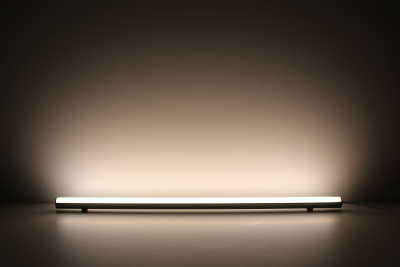 COB LED Leiste "ROUND" dimmbar diffus | neutralweiß 4500K | CRI 90+ 24VDC 180° | Fertigung nach Maß in Länge 112cm | 576x COB LEDs | 1555 Lumen | 16,4 Watt | Ein- und Ausgangskabel ( zum Verbinden mehrerer LED-Leisten )