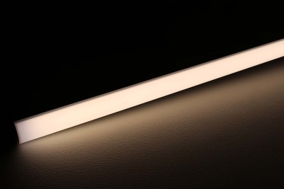 COB LED Leiste "ROUND" dimmbar diffus | neutralweiß 4500K | CRI 90+ 24VDC 180° | Fertigung nach Maß in Länge 158cm | 816x COB LEDs | 2202 Lumen | 23,2 Watt | nur Eingangskabel  (Ausgang geschlossen)