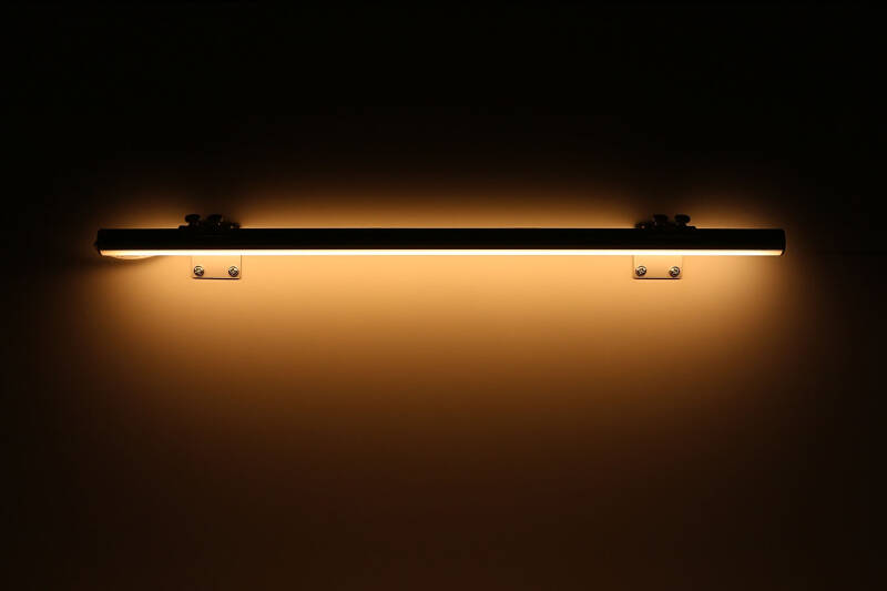 230V COB LED Wandleuchte "ROUND" wasserdicht (IP65) dimmbar diffus CRI90 | warmweiß 2700K | Fertigung nach Maß in Länge 22cm | 96x COB LEDs | 217 Lumen | 2 Watt |