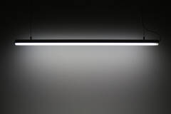 230V COB LED Pendelleuchte "ROUND" wasserdicht (IP65) dimmbar diffus CRI90 | tageslichtweiß 6500K | Fertigung nach Maß in Länge 22cm | 96x COB LEDs | 242 Lumen | 2 Watt |