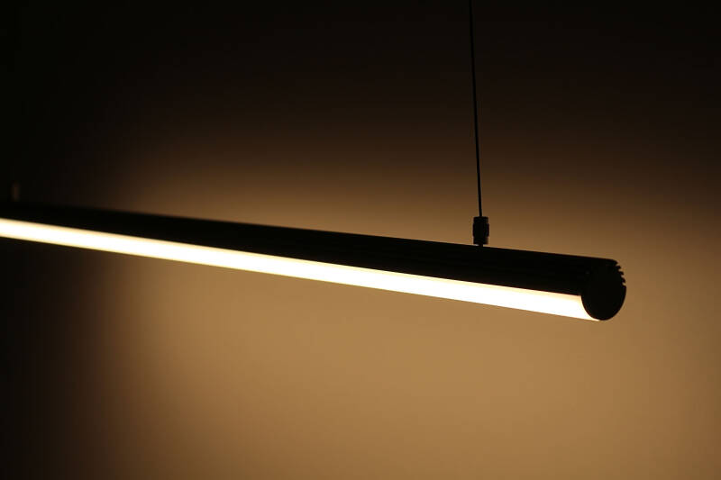 230V COB LED Pendelleuchte "ROUND" wasserdicht (IP65) dimmbar diffus CRI90 | warmweiß 2700K | Fertigung nach Maß in Länge 22cm | 96x COB LEDs | 217 Lumen | 2 Watt |