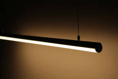 230V COB LED Pendelleuchte "ROUND" wasserdicht (IP65) dimmbar diffus CRI90 | warmweiß 2700K | Fertigung nach Maß in Länge 22cm | 96x COB LEDs | 217 Lumen | 2 Watt |