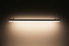 dimmbare LED-Pendelleuchte 230V "ROUND" wasserdicht (IP65) diffus | neutralweiß 4100K 120° CRI83 | Fertigung nach Maß in Länge 22cm | 24x 2835 LEDs | 368 Lumen | 3 Watt |