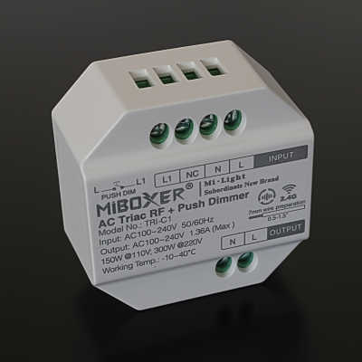 230V LED-Dimmer Triac-Dimmer & 2.4 GHz 4-Zonen Fernbedienung "SLIM" - SET