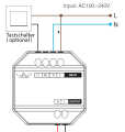 230V LED-Dimmer Triac-Dimmer & 2.4 GHz 4-Zonen Fernbedienung "SLIM" - SET