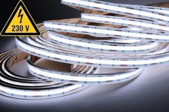 230V Twin-COB LED-Streifen – IP65 wasserdicht dimmbar – CRI96 180° tageslichtweiß 6500 K – 960x LEDs 22,7 W 2065 lm /m