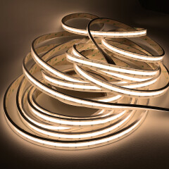 230V Twin-COB LED-Streifen | IP65 wasserdicht dimmbar | CRI93 180° warmweiß 2700K | Maßanfertigung in Länge 25 Meter | 24000x COB LEDs | 46433 Lumen | 569,5 Watt
