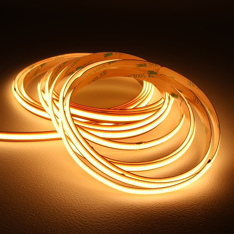 free Cut COB LED-Streifen – warmweiß 2700 K – CRI92 24V DC 180° – 528x LED Chips 12,5 W – 1172 lm/m