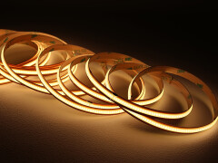 free Cut COB LED-Streifen – warmweiß 2700 K – CRI92 24V DC 180° – 528x LED Chips 12,5 W – 1172 lm/m