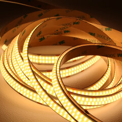 Double-Line COB LED Strip – warmweiß 3000 K – CRI92 24V DC 180° – 600x LED Chips 24,83 W – 2079 lm/m
