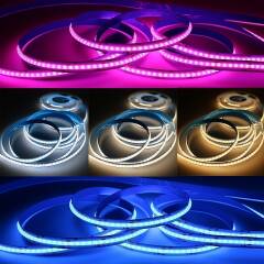 RGB&CCT COB-LED-Streifen dimmbar | 180° 24V DC CRI 95+ | Fertigung nach Maß in Länge 83,3cm | 700x COB LEDs | 1048 Lumen gesamt | 15,5 Watt gesamt |