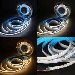 RGB&CCT COB-LED-Streifen dimmbar | 180° 24V DC CRI 95+ | Fertigung nach Maß in Länge 83,3cm | 700x COB LEDs | 1048 Lumen gesamt | 15,5 Watt gesamt |